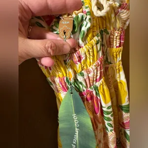 NWT Farm Rio Bella Yellow & White Floral Midi Dress thumbnail 3