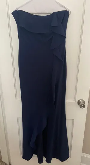 Lulus Navy Strapless Gown thumbnail 1