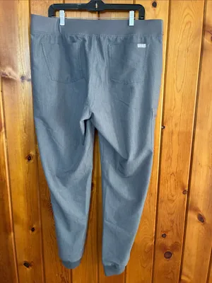 Women’s fig Gray Jogger Pants with Teal Drawstring size XL/T nurse scrubs thumbnail 8