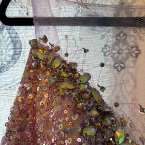Mac Duggal Lavender Blingy‎ Ruffle Hem Prom Dress Size 6 thumbnail 6