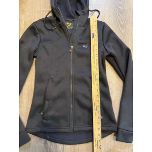 AUBRION XXS‎ Gray Jacket Hooded Full Zip Fleece Equestrian Coat Grey thumbnail 2