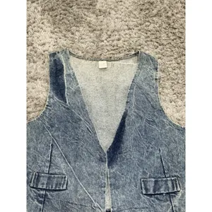 The Dean Group Vintage 90’s Acid Washed Denim Vest Women’s Size Large thumbnail 2