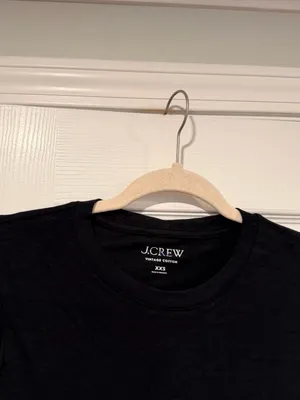 NWOT J. Crew Size XXS Black Vintage Cotton Short Sleeve Crew Neck Tee Shirt thumbnail 4