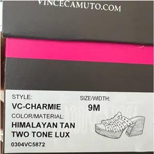 Vince Camuto Charmie Chunky Heel Platform Sandals Tan Size 9 thumbnail 5
