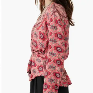 Free People "Falling For You" Floral Print Peplum Top Hibiscus Combo Size XS thumbnail 3