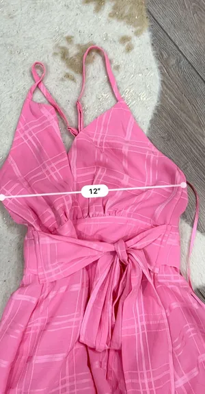 Pink Lily Delightfully In Love Hot Pink Ruffle Romper thumbnail 3