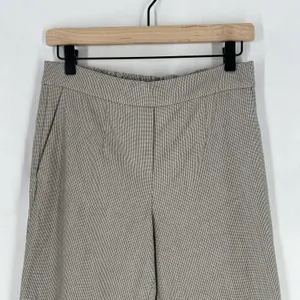 Aritzia Babaton Womens Size 6 Brown Plaid‎ Houndstooth Conan Pants Cropped Elastic Waist thumbnail 2