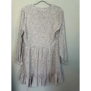 Vince Camuto Tiered Mini Dress Long Sleeve Lined Sz M thumbnail 9
