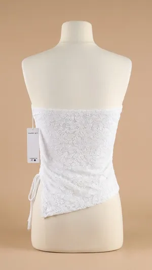 Madden Girl lace side-ruched tube top. thumbnail 2