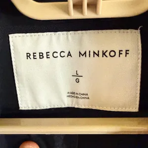 NEW Rebecca Minkoff Large Black Cropped Double Breasted Trench Coat Jacket thumbnail 3