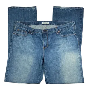 American Eagle Jeans Women 14 Regular 37x32 Boot Cut Hipster Fit Hem Wear thumbnail 2