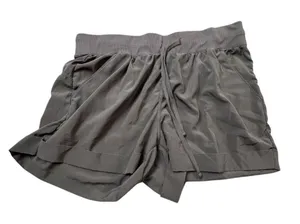 Z by Zella Women's Gray‎ Satin Sweat Shorts Size M Casual thumbnail 1