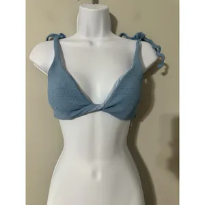 Dippin Daisys Zuma Swim Bikini Top Tides Blue‎ Ribbed NWOT Size S thumbnail 3