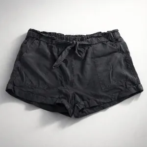 Aerie Black Shorts with Drawstring Waistband thumbnail 3