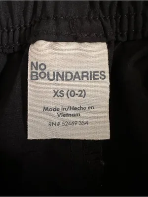No Boundaries Black Nylon Windbreaker Cargo Parachute Pants Size XS thumbnail 11