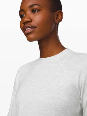 Lululemon Warm Down Crew Heathered Core Ultra Light Grey thumbnail 3