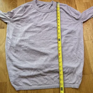 Lululemon Bring It Backbend Sweater Porcelain Pink Cashmere P2P 21” Sz 4 FLAWED thumbnail 9
