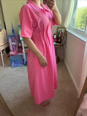Cool fabric pink dress. S thumbnail 10