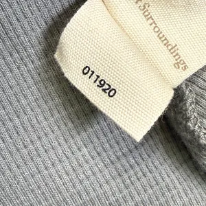Soft Surroundings Womens Taupe Gray Waffle Knit Button Front Peplum Top 2CZ99 L‎ thumbnail 7