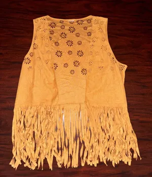 Spirit Halloween Fringed Hippie Vest Size Large/X-Large thumbnail 1