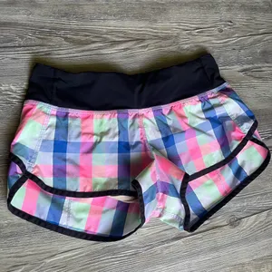 Lululemon Athletica Colorful Plaid Athletic Shorts thumbnail 2
