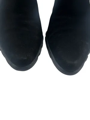 Aquatalia Black Suede Mid Calf Heeled Boots Size 8.5 Waterproof thumbnail 5
