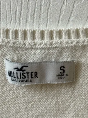 Hollister Babydoll Cable Knit White Sweater thumbnail 4