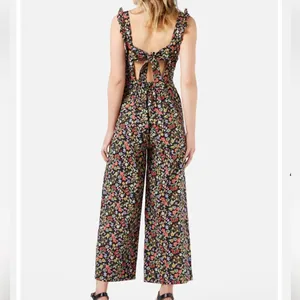 Princess Highway Linen Blend Wide Leg Ella Flora Jumpsuit Women’s Sz 12‎ cottage thumbnail 2