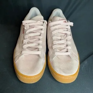 Puma Pink Suede Platform Jewel Gum Sole Size 8 thumbnail 2