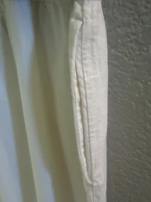Abercrombie & Fitch White Linen Blend High Waist Wide Leg Pull-On Pants XXL thumbnail 3