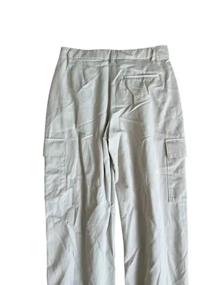 OLD NAVY Taylor Straight Beige High Rise Trousers Pants Size Small thumbnail 3