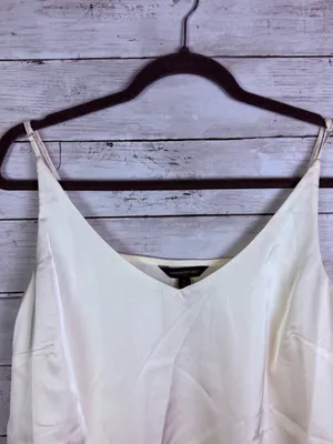 Banana Republic Factory Cream Satin V-Neck Cami thumbnail 2