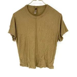 SKIMS Cotton Rib T-Shirt Olive Green Crew Neck Short Sleeve Women's 3XL thumbnail 1