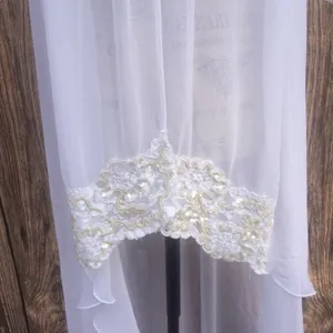 Vintage Blanche sheer white peignoir with lace and sequins Women's small thumbnail 4