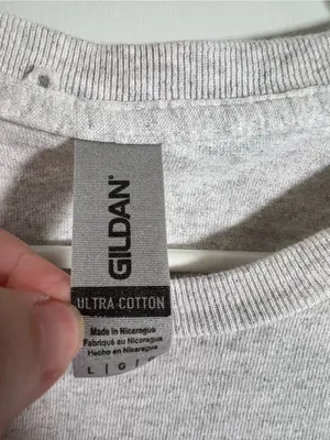 Gildan Ultra Cotton Unisex Size Large T-Shirt Gray Light Pink WWJD He Would Love thumbnail 8