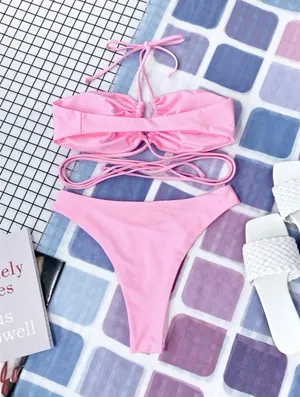 SheIn Pink Bikini thumbnail 3