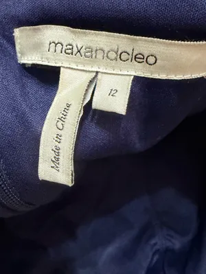 Max and Cleo BCBG Symmetrical Strapless Dark Night Sequence Maxi Dress Size 12 thumbnail 5