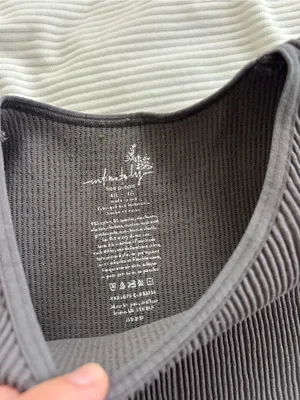 Ribbed Short-Sleeve Tee - Gray thumbnail 2