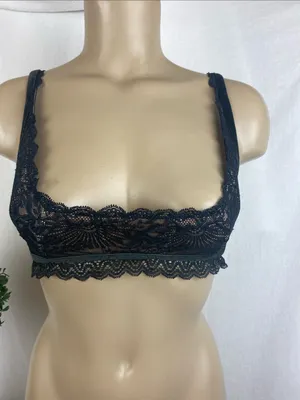 Victoria's Secret Very Sexy Black Lace Balconette Wire Free Bra M thumbnail 1