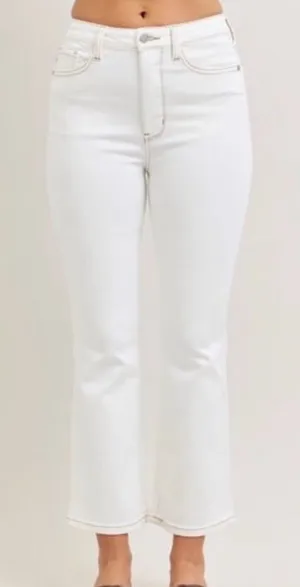 Judy Blue NWT High Waist Kick Flare Denim Jeans L 15/32 White Bootcut Stretch thumbnail 1