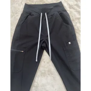 FIGS YOLA‎ Scrub Pants Women's XS Black Straight Leg Technical Collection thumbnail 3