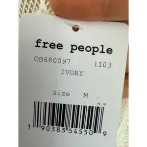 Free People Dress Womens Medium Ivory white‎ rock candy Lace Mock Neck Mini thumbnail 6