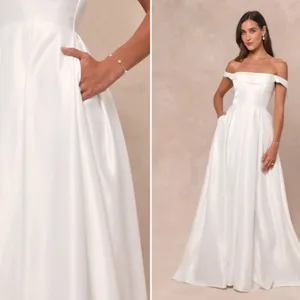 LULU's Bridal Wedding Chic Modern Sexy Chic Elegant Minimalist Ballgown thumbnail 4