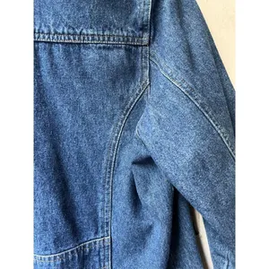Cherokee womens denim cotton long sleeve trench car coat Size Medium with flaws thumbnail 16