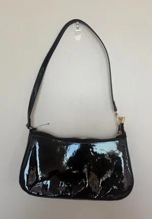 Black Patent Shoulder Bag thumbnail 1