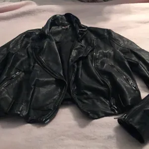 Free people leather boomer jacket thumbnail 1