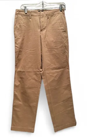 Lands End Women's Khaki Cotton Pants Sz 4 Interview Office Preppy‎ thumbnail 1