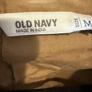 Old Navy Short Cropped Tan Trench Jacket Sz m 100% Cotton thumbnail 4
