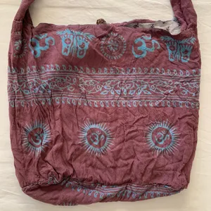 World Market Burgundy / Plum & Blue Boho Hippie Shoulder Sling Bag thumbnail 8