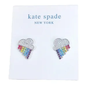 NWOT Kate♠️Spade Into the Sky Rainbow Cloud Stud Earrings thumbnail 1